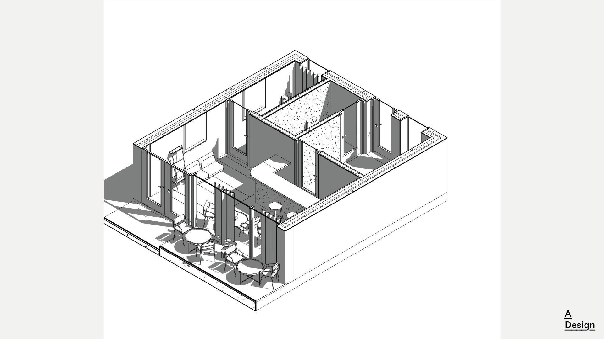Small Bar - Revit model 3D model_13