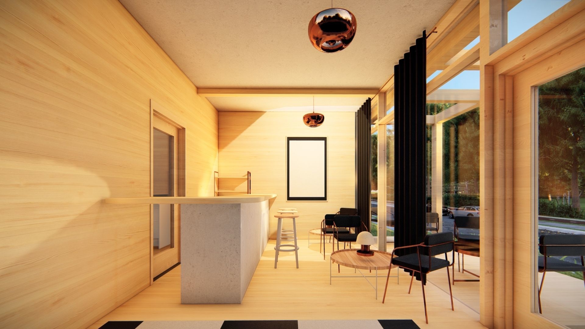 Small Bar - Revit model 3D model_10