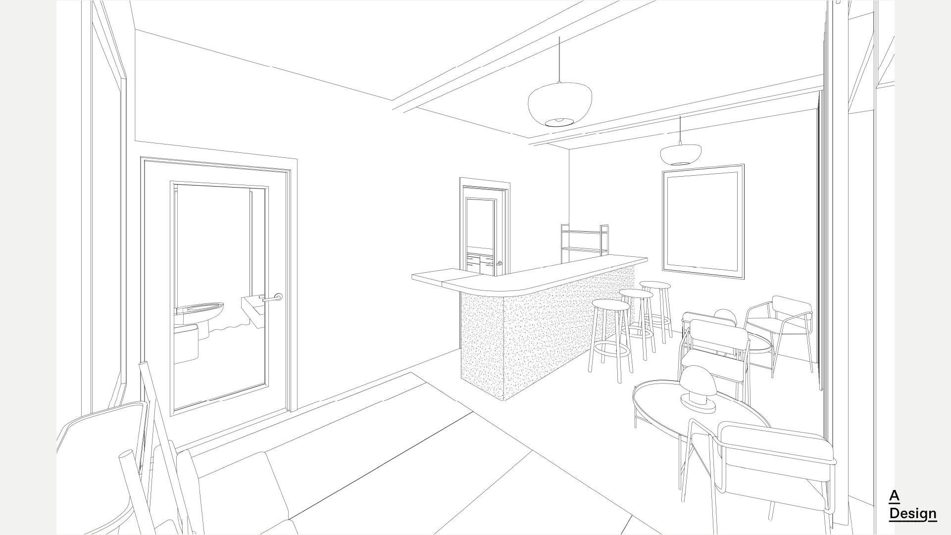 Small Bar - Revit model 3D model_12