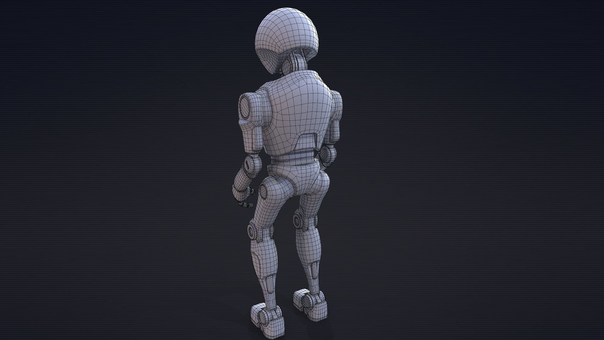 Robot Droid PBR Low-poly 3D model_7