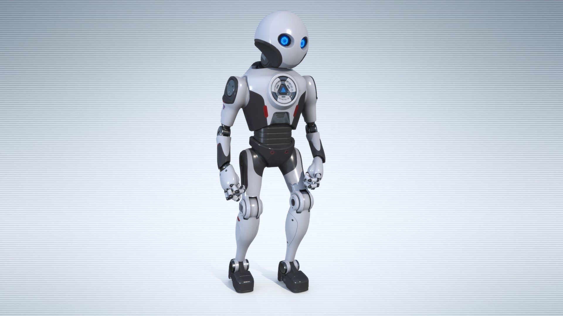 Robot Droid PBR Low-poly 3D model_1