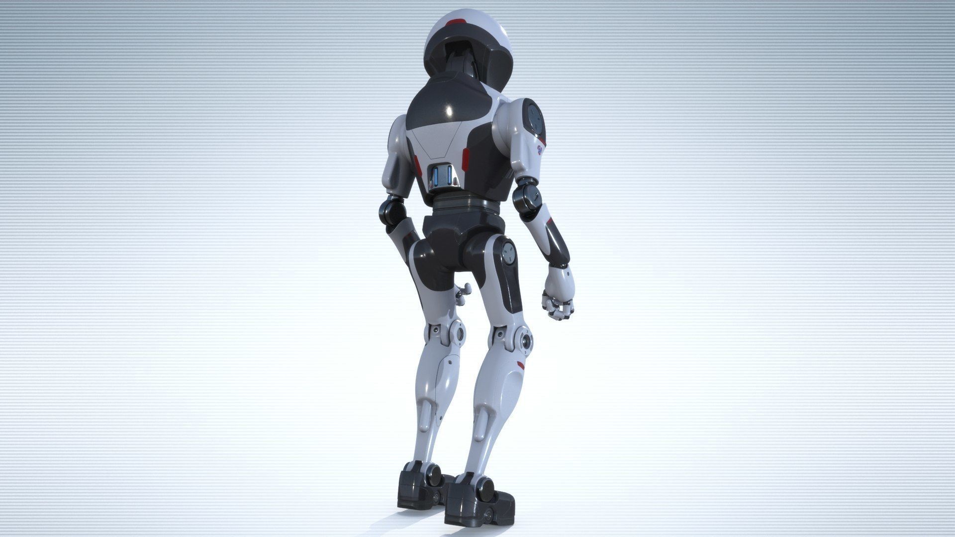Robot Droid PBR Low-poly 3D model_2