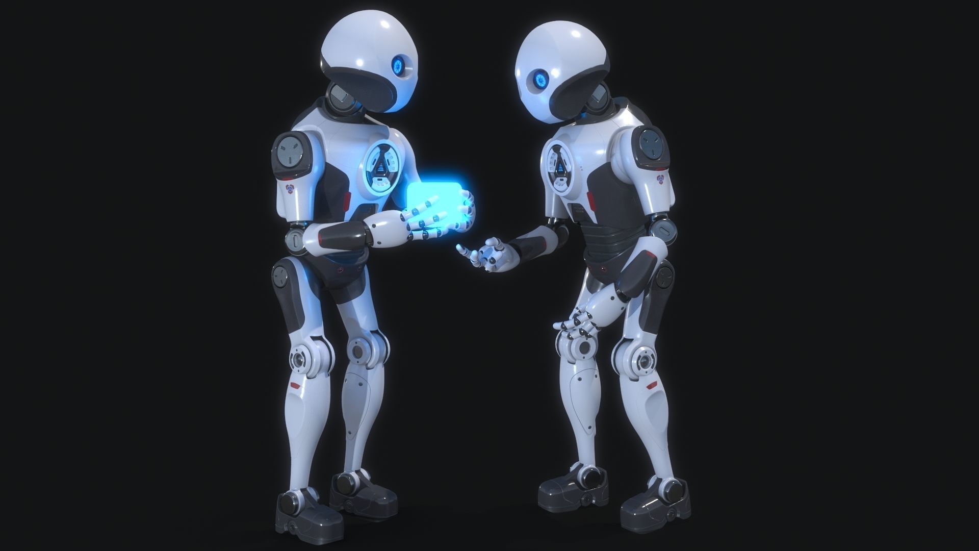 Robot Droid PBR Low-poly 3D model_5