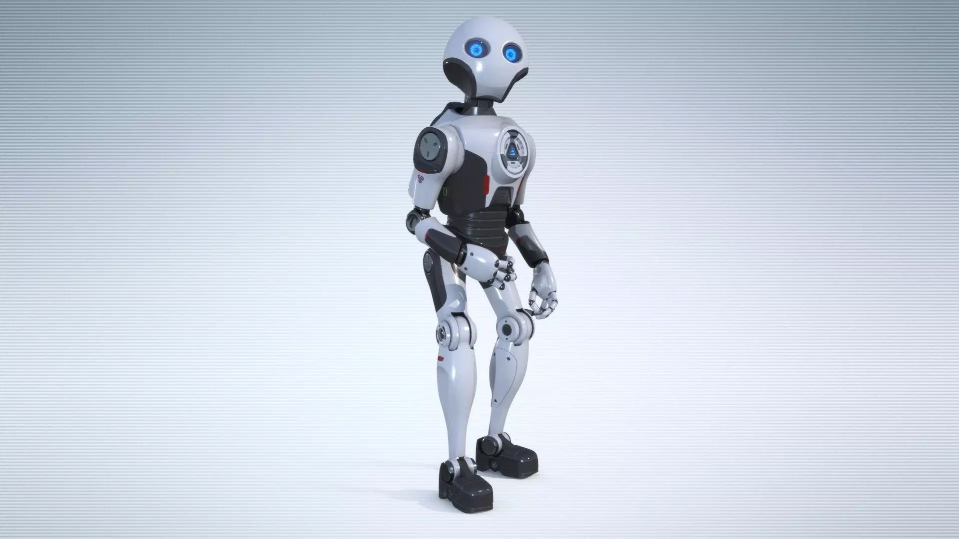 Robot Droid PBR Low-poly 3D model_0