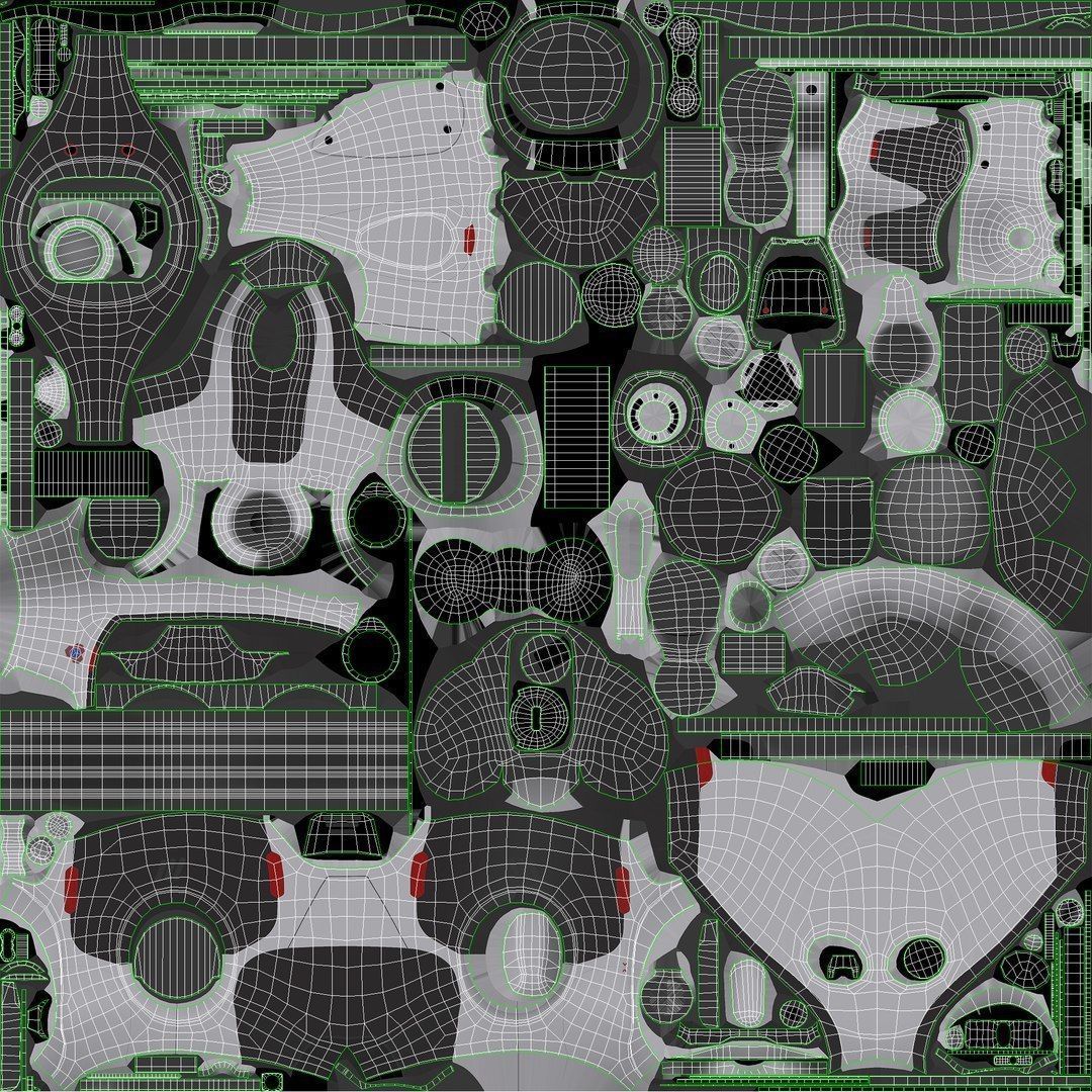 Robot Droid PBR Low-poly 3D model_8