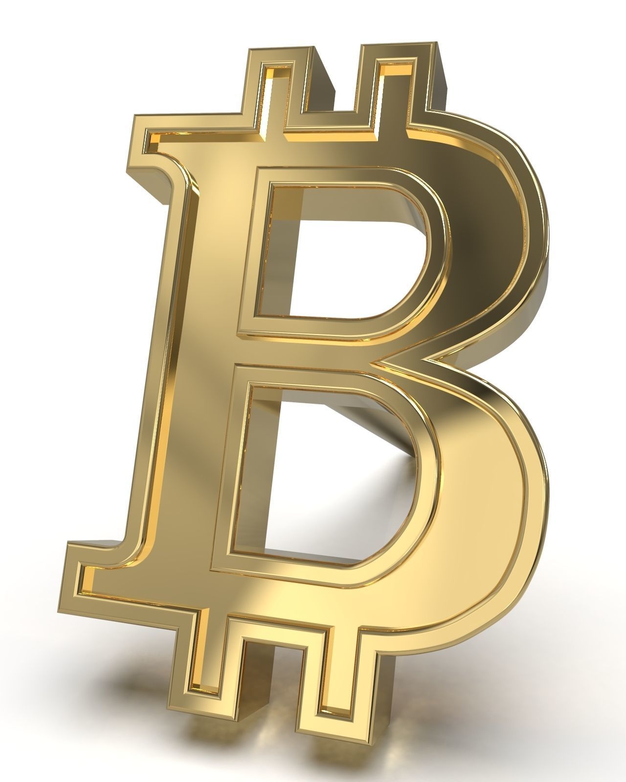 Bitcoin framed stud earring enamel ready 3D print model_2