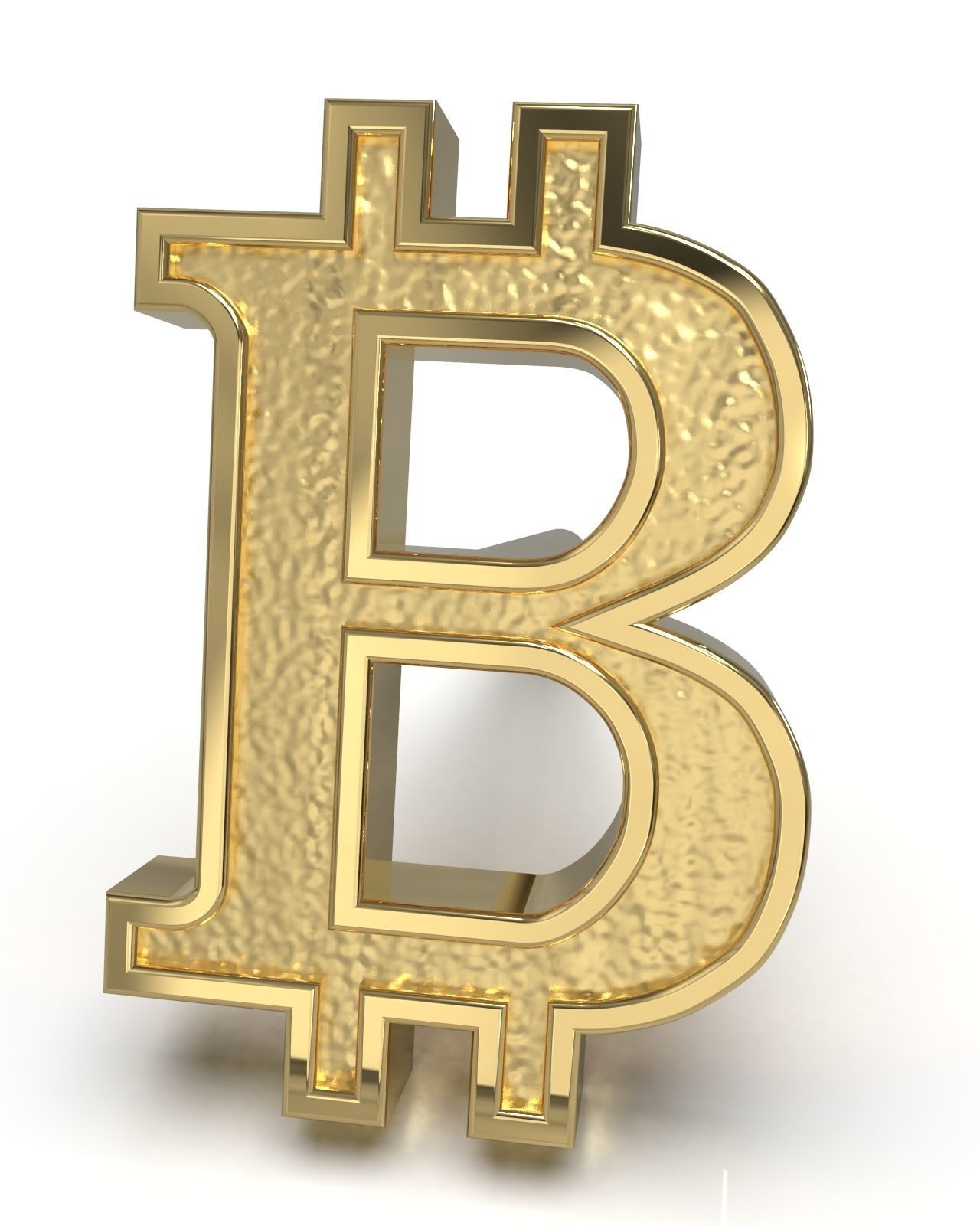 Bitcoin framed stud earring enamel ready 3D print model_1