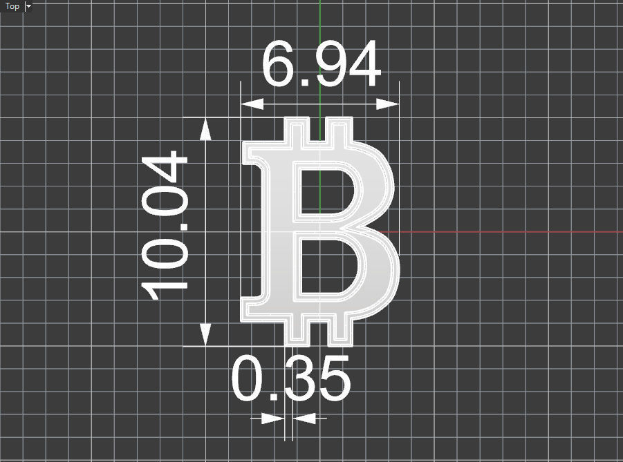 Bitcoin framed stud earring enamel ready 3D print model_14