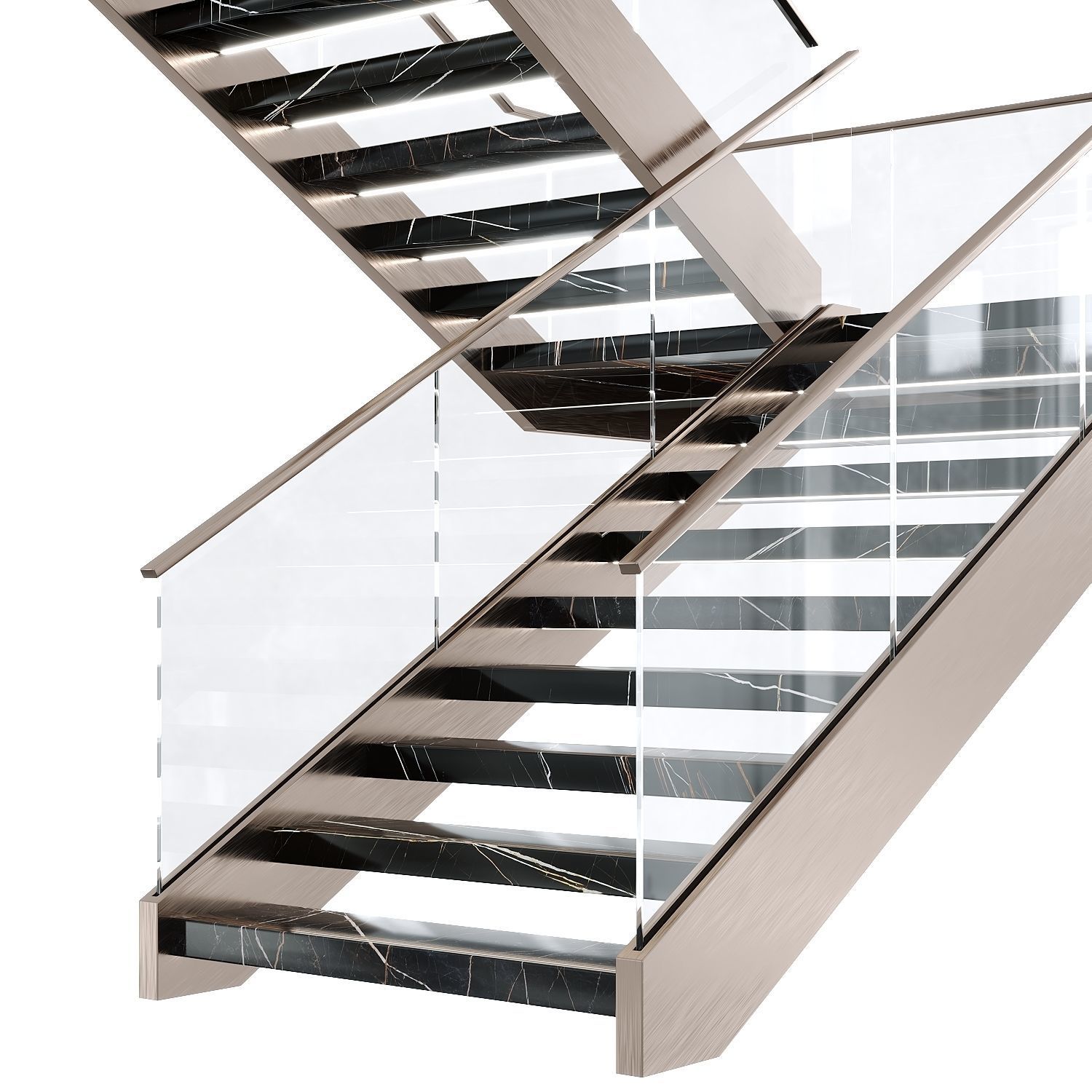 Modern luxury staircase 3 3D model_1