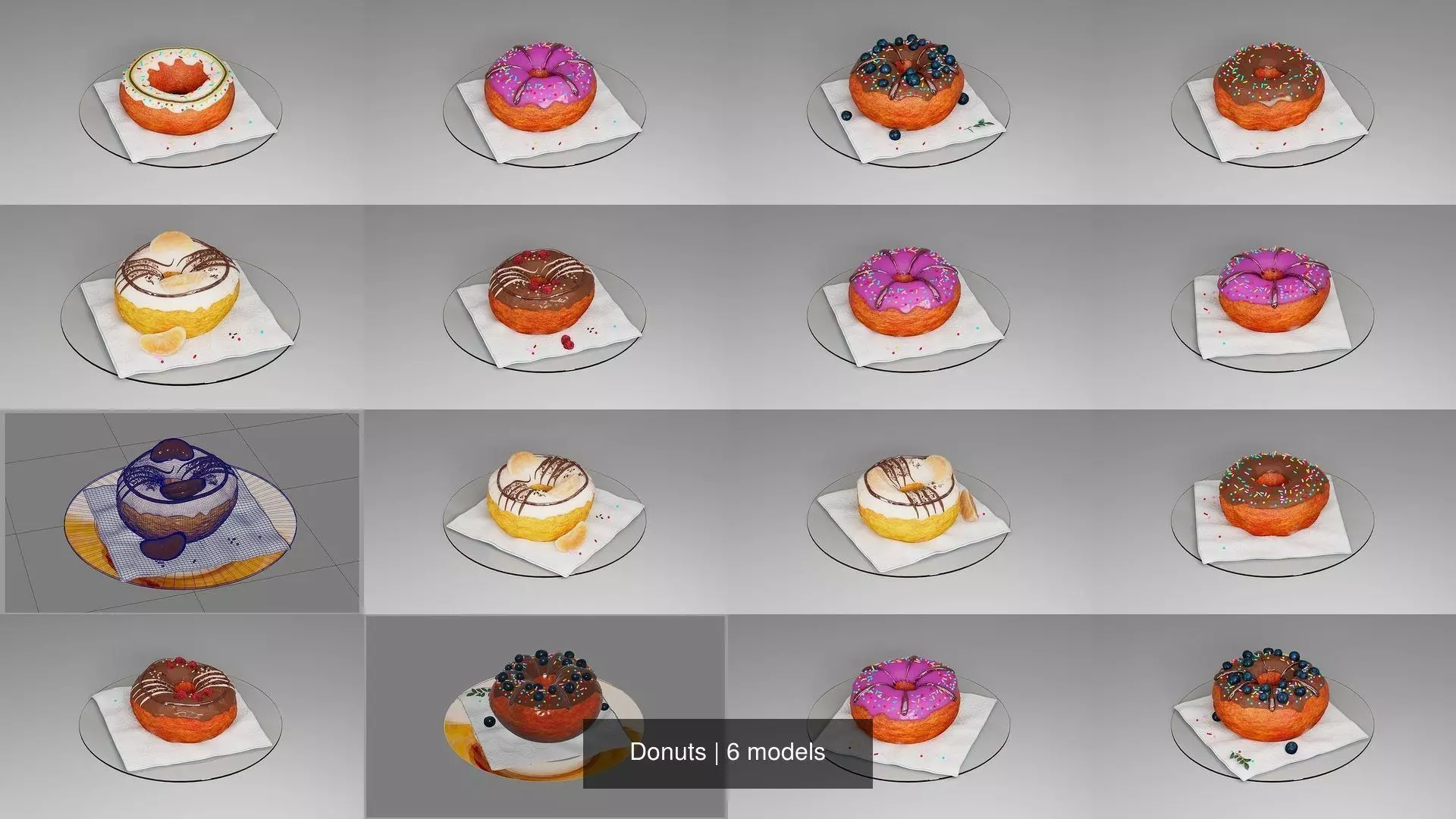 Donuts 3D Model Collection_0