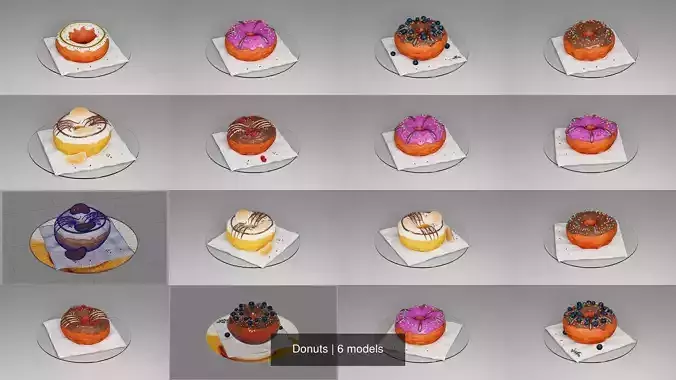 Donuts 3D Model Collection