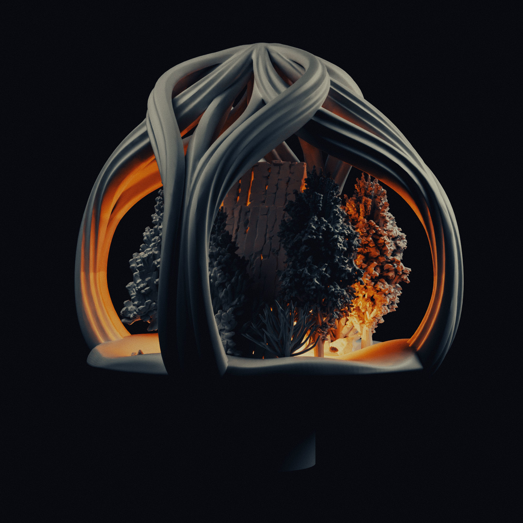 CHRISTMAS ORNAMENT AND LED GARLAND LAMPSHADE 3D print model_7