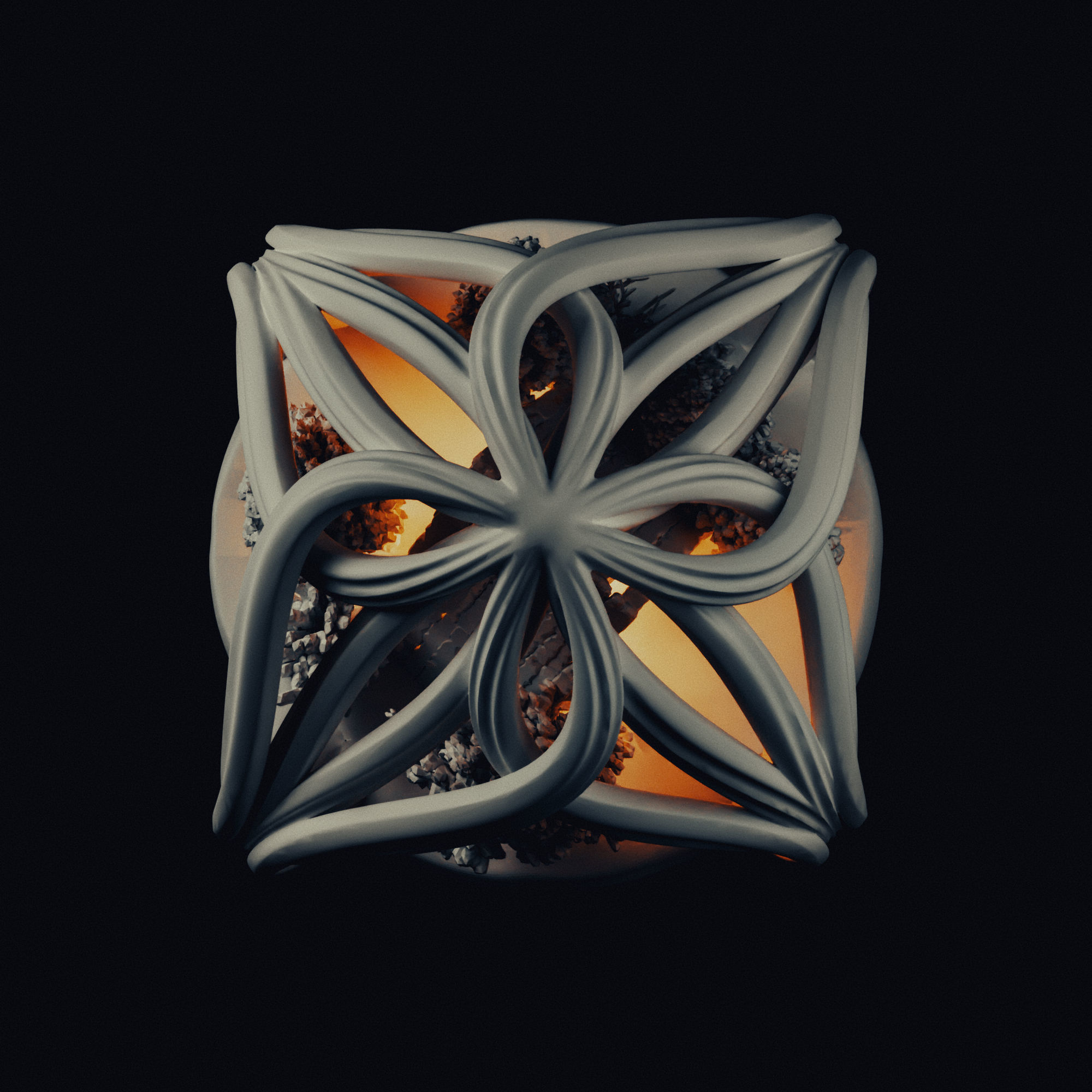 CHRISTMAS ORNAMENT AND LED GARLAND LAMPSHADE 3D print model_8