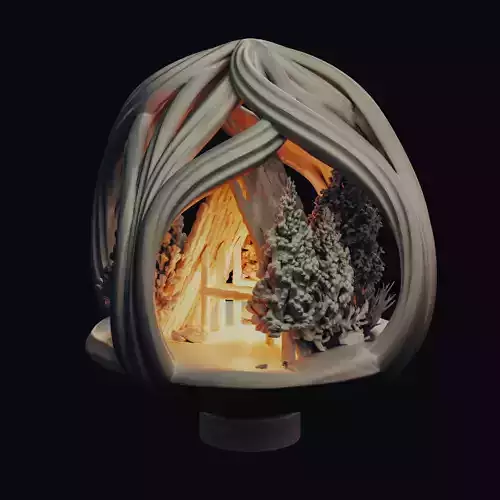 CHRISTMAS ORNAMENT AND LED GARLAND LAMPSHADE 3D print model