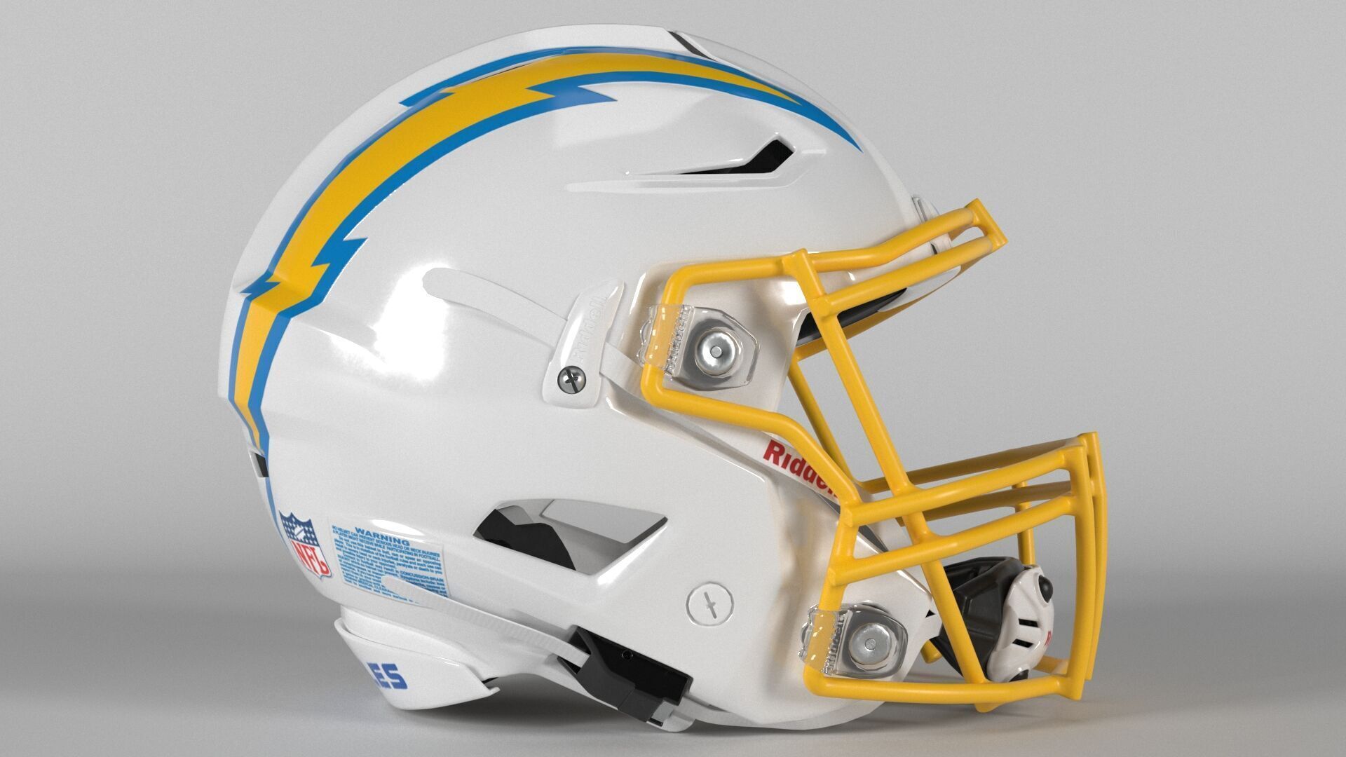 LOS ANGELES CHARGERS Helmet Football AFC WEST PBR updated 2025 3D model_3