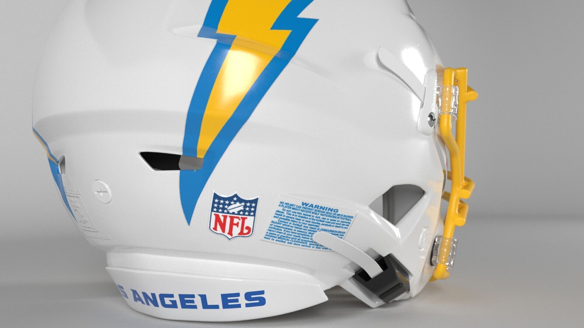 LOS ANGELES CHARGERS Helmet Football AFC WEST PBR updated 2025 3D model_4