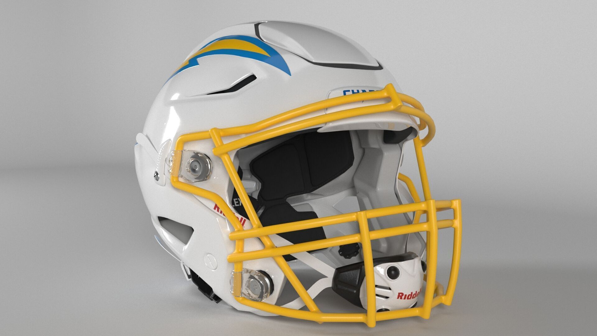 LOS ANGELES CHARGERS Helmet Football AFC WEST PBR updated 2025 3D model_5