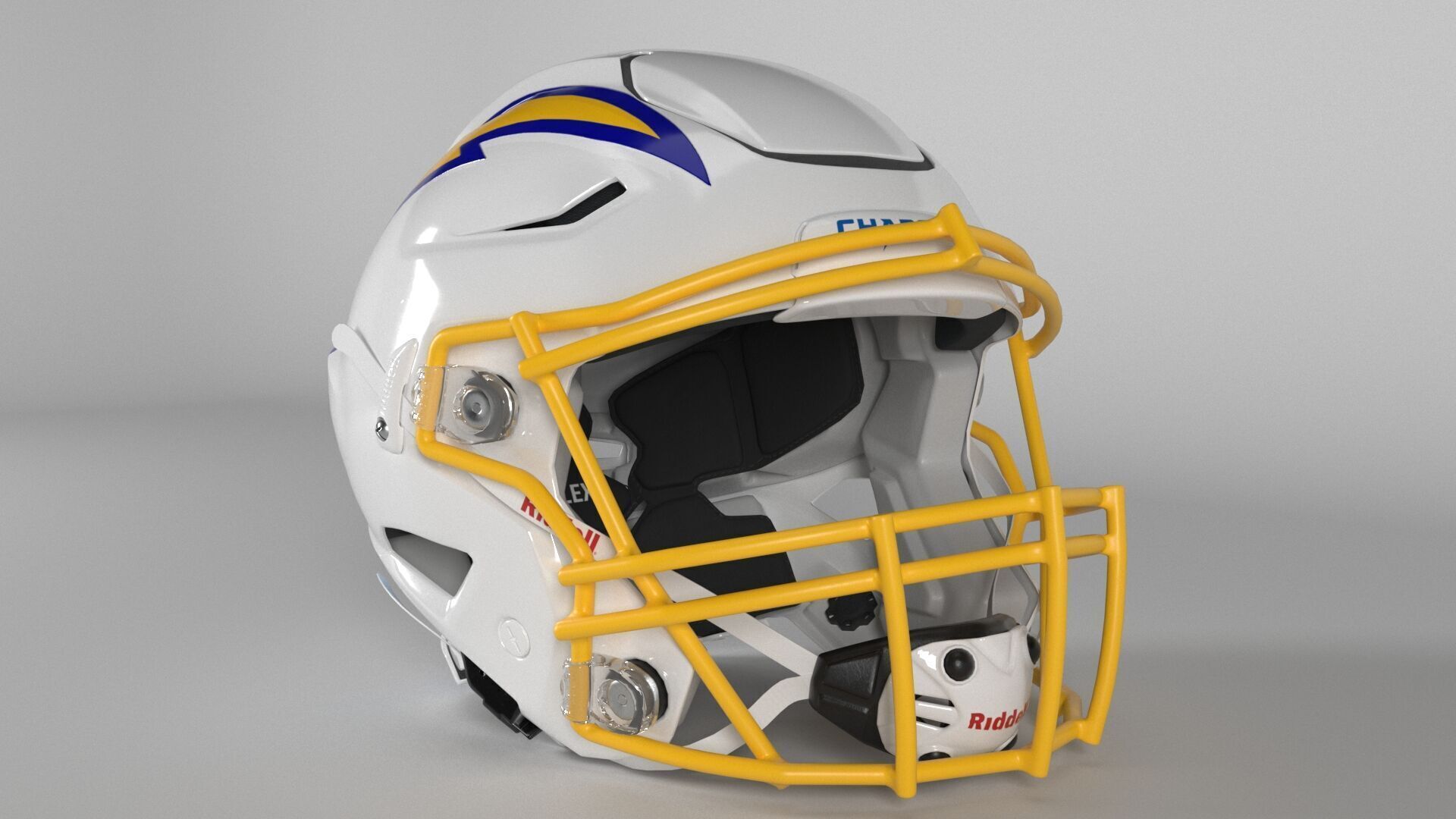 LOS ANGELES CHARGERS Helmet Football AFC WEST PBR updated 2025 3D model_1