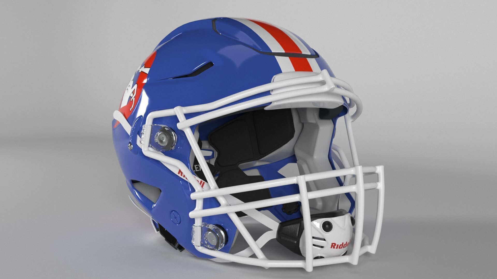 DENVER BRONCOS Helmet Football AFC WEST PBR updated 2025 3D model_2