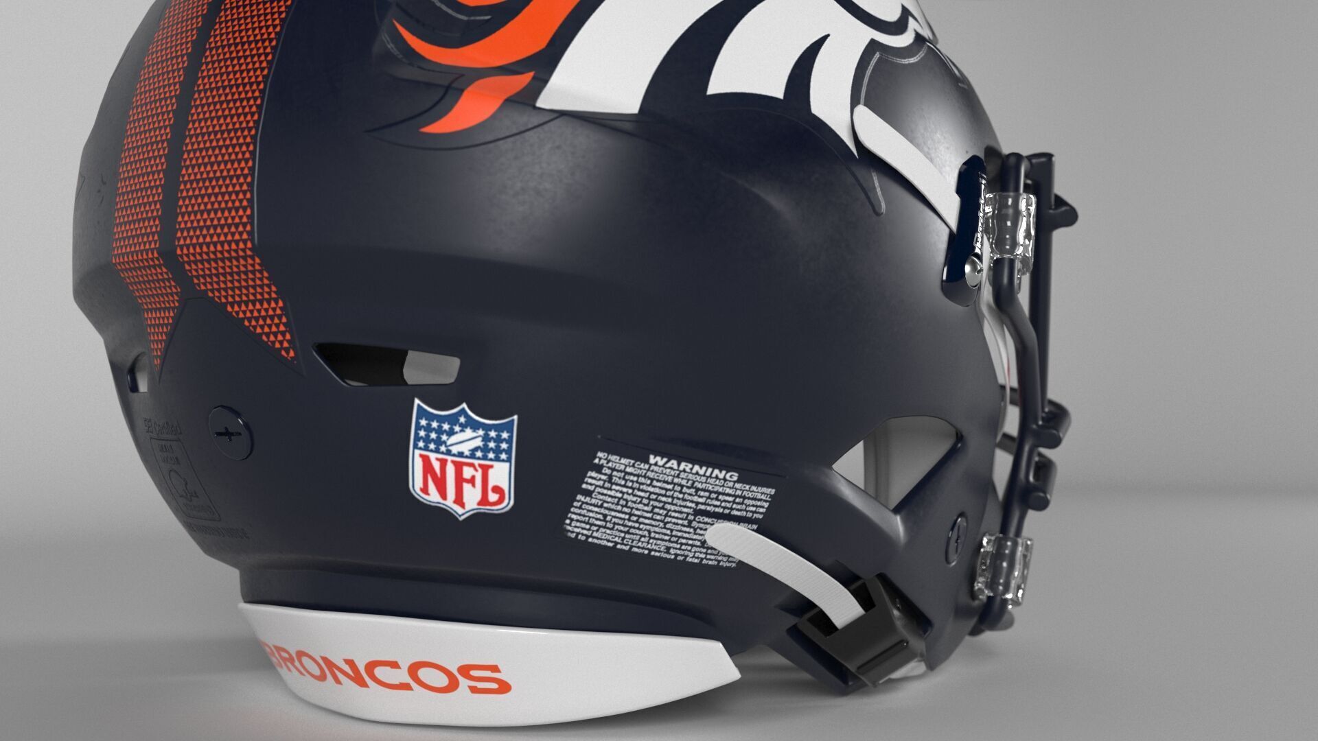 DENVER BRONCOS Helmet Football AFC WEST PBR updated 2025 3D model_5