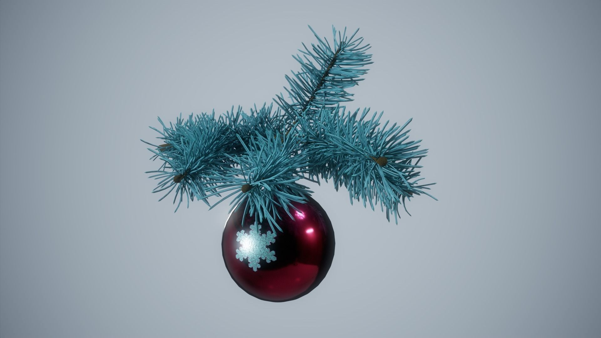 Christmas tree with toys Low-poly 3D model_5