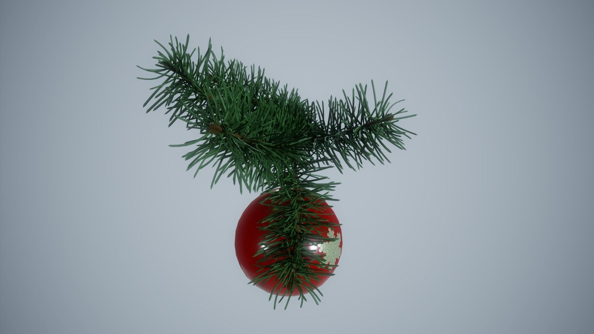 Christmas tree with toys Low-poly 3D model_7