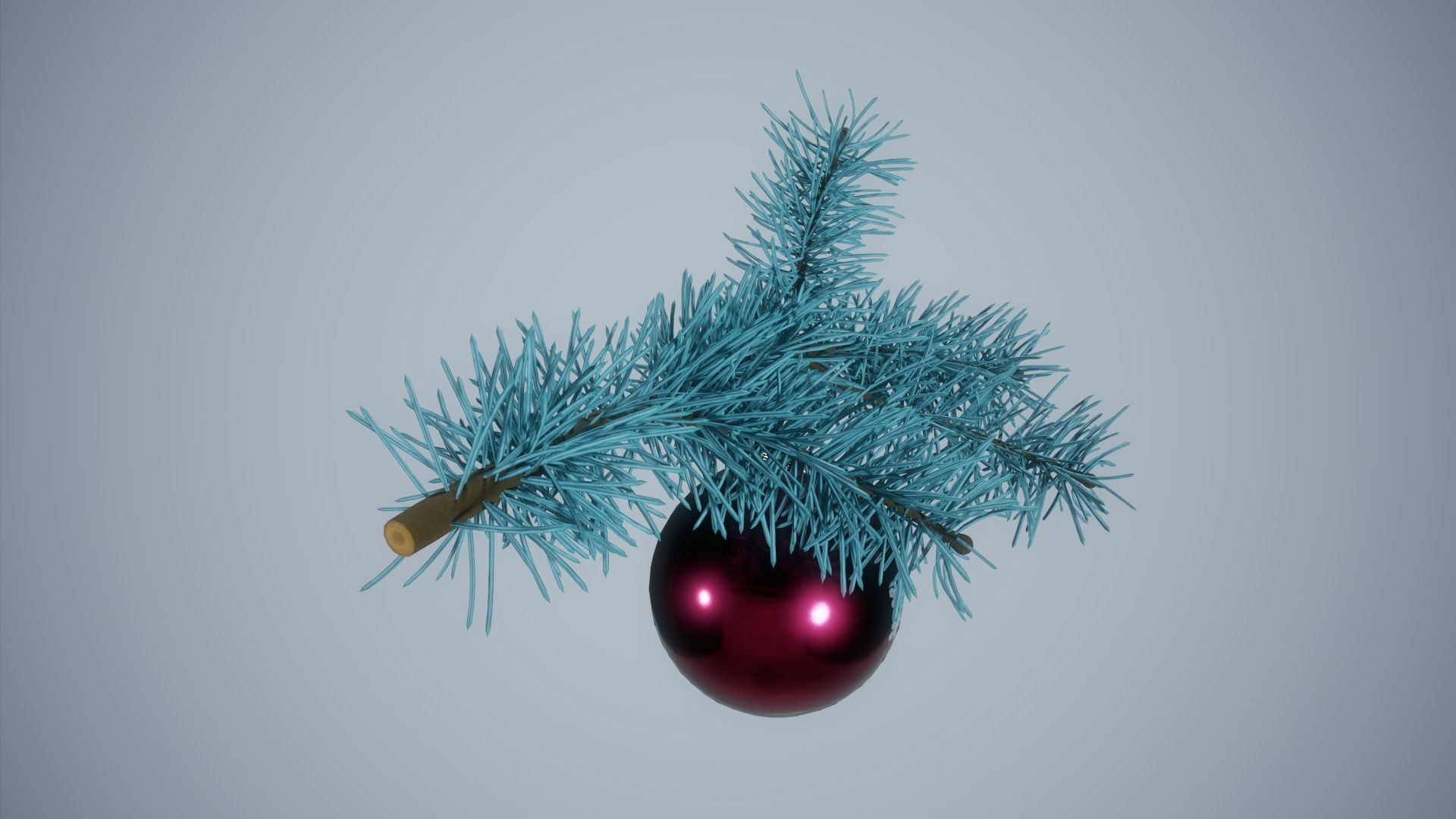 Christmas tree with toys Low-poly 3D model_4