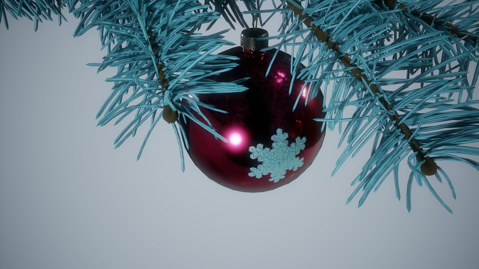 Christmas tree with toys Low-poly 3D model_3