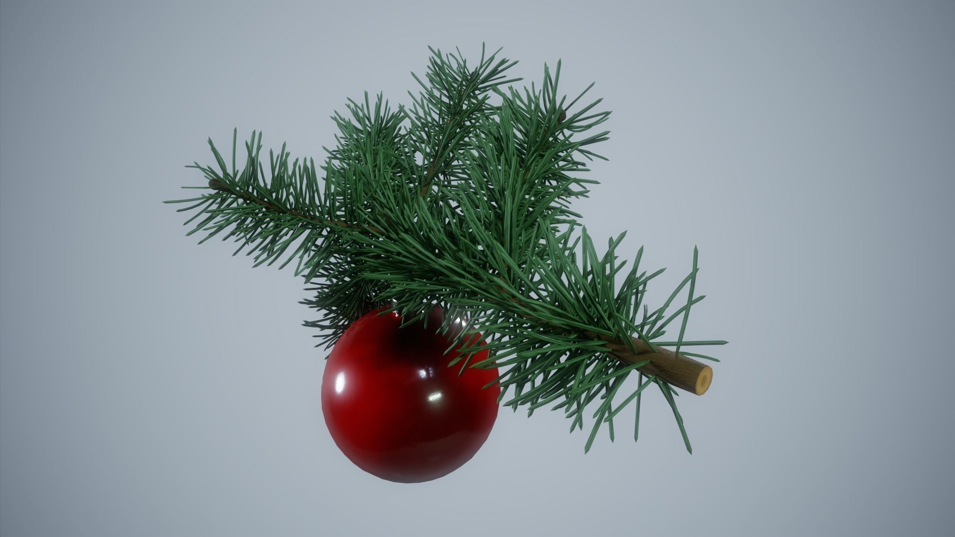 Christmas tree with toys Low-poly 3D model_8
