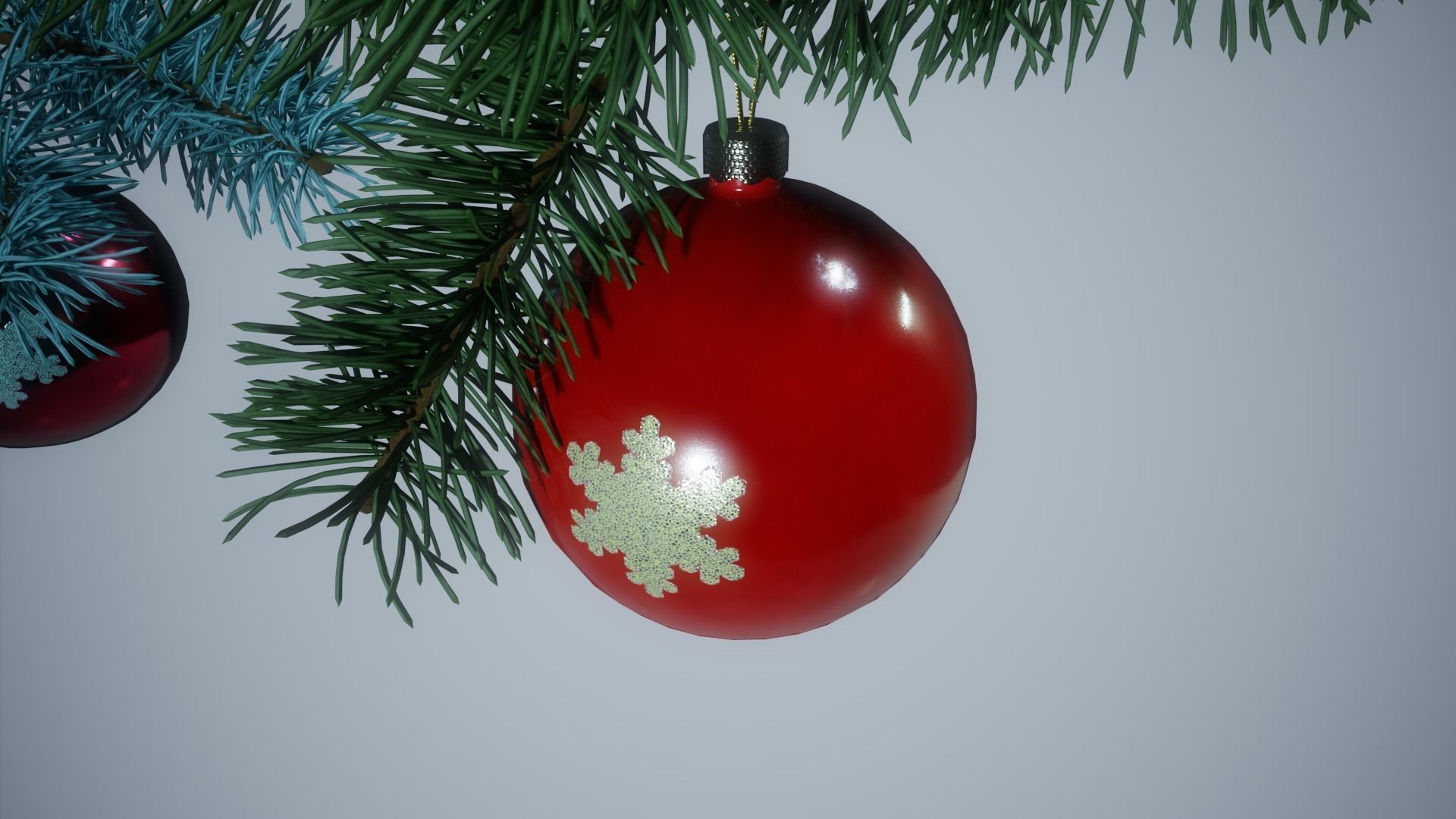 Christmas tree with toys Low-poly 3D model_2