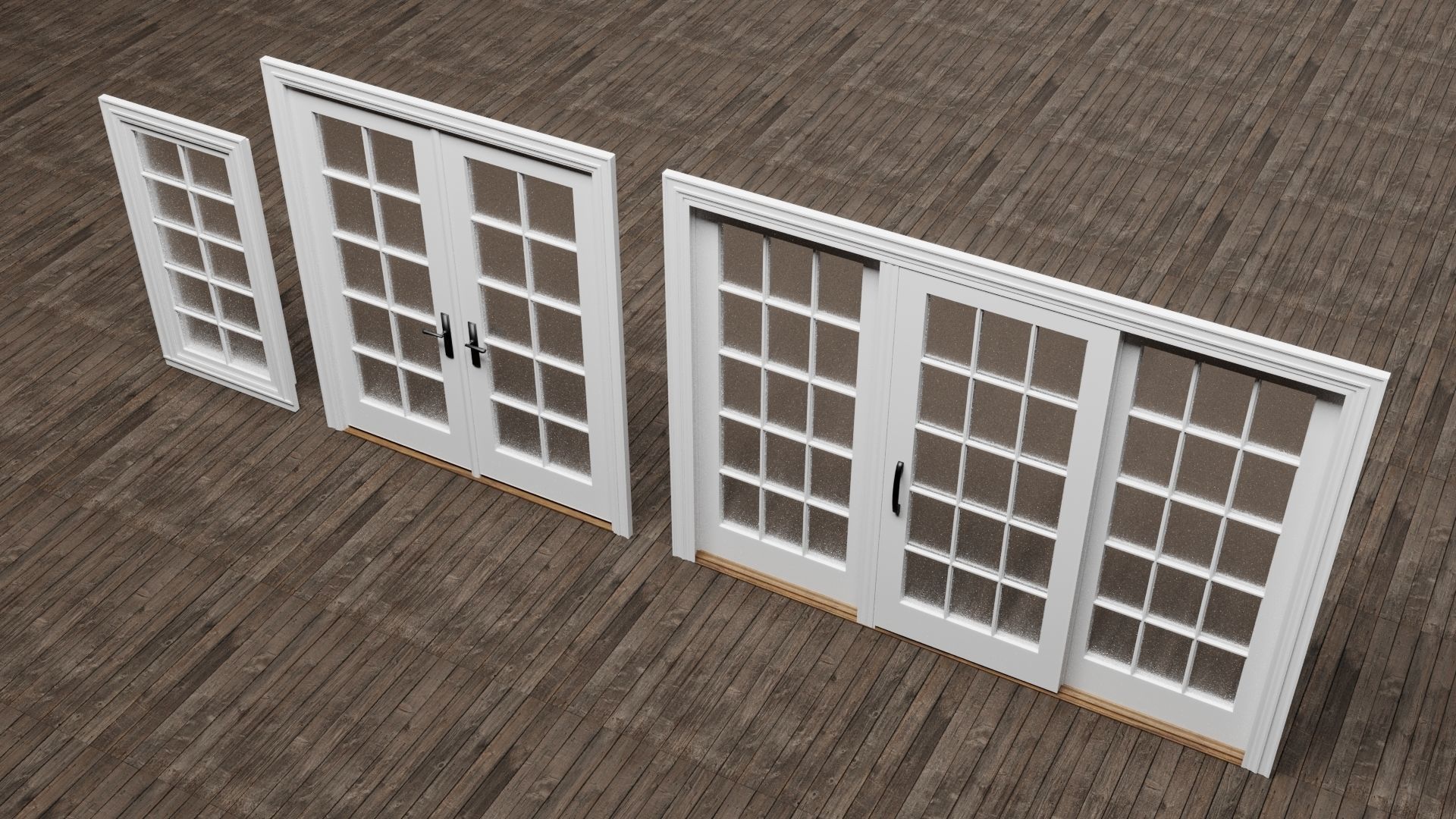 Door Window Set 3D model_2