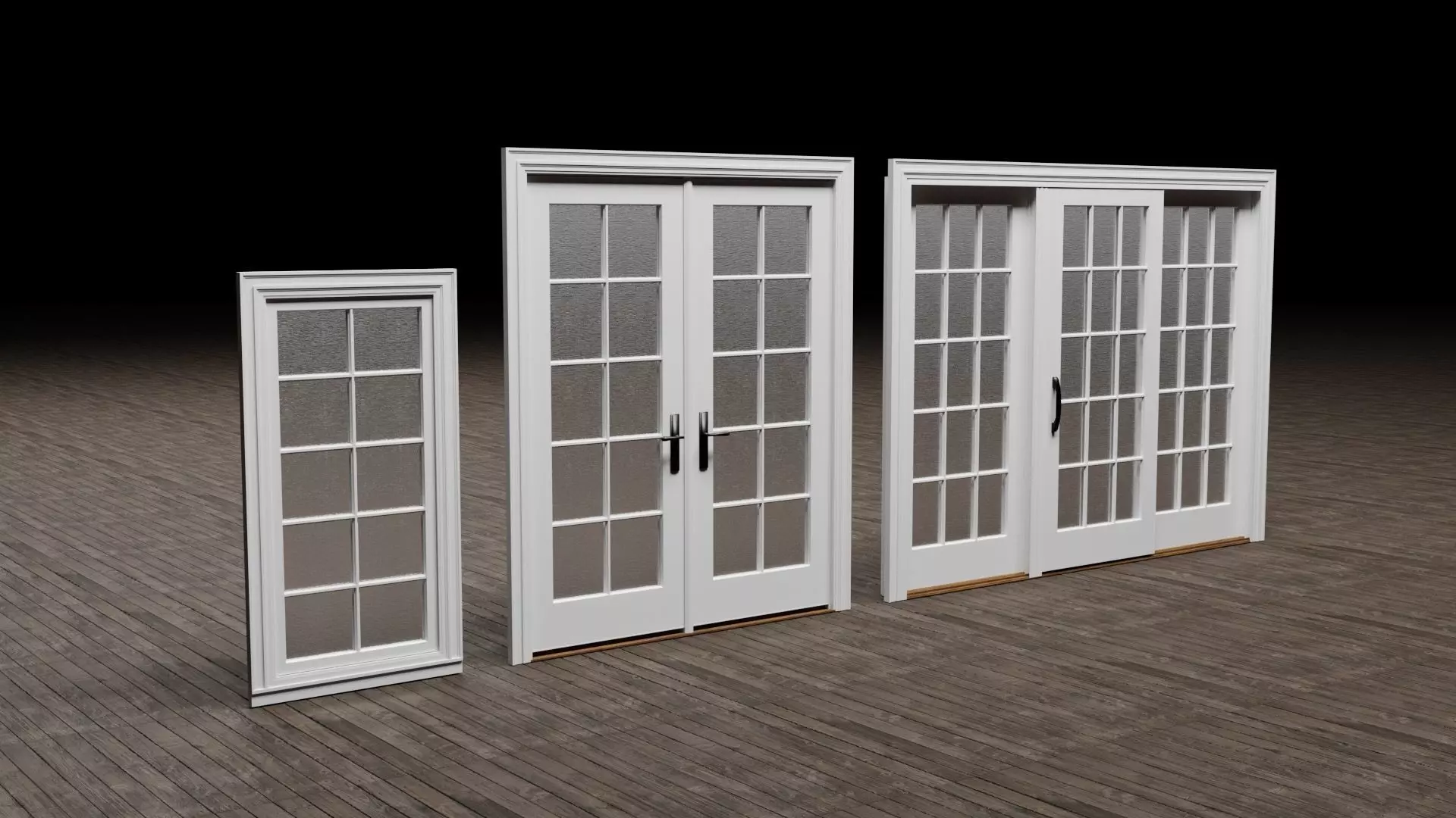 Door Window Set 3D model_0