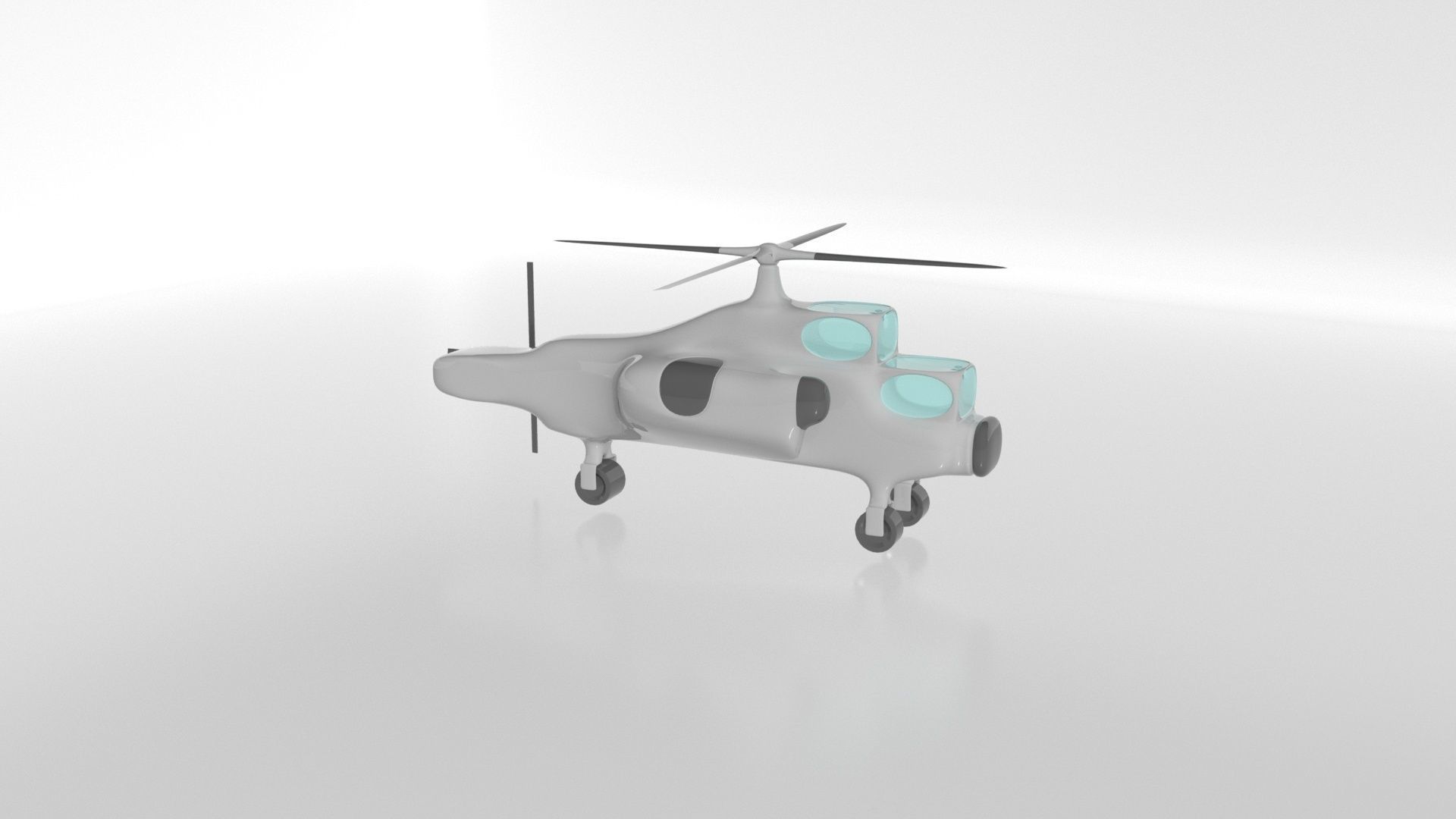 3 helicopters 3D model_2