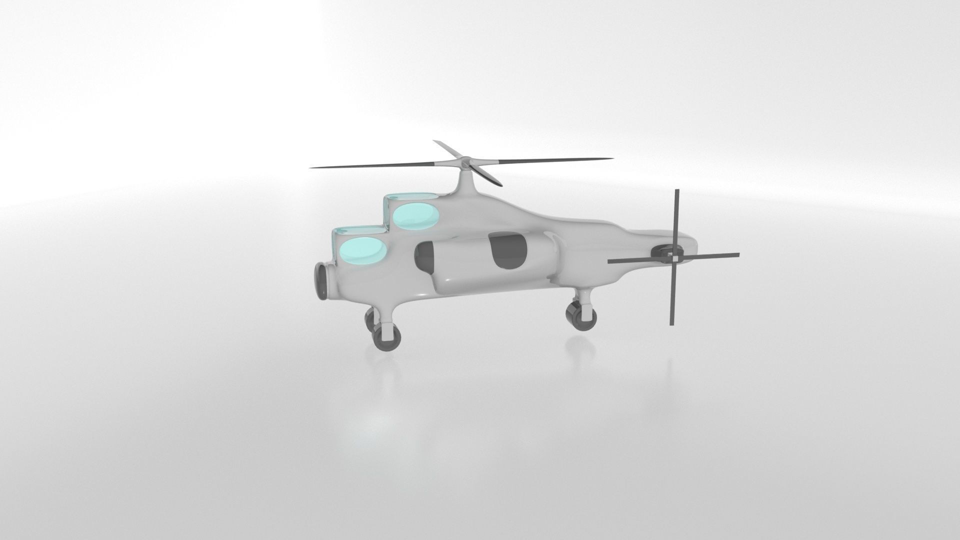 3 helicopters 3D model_3