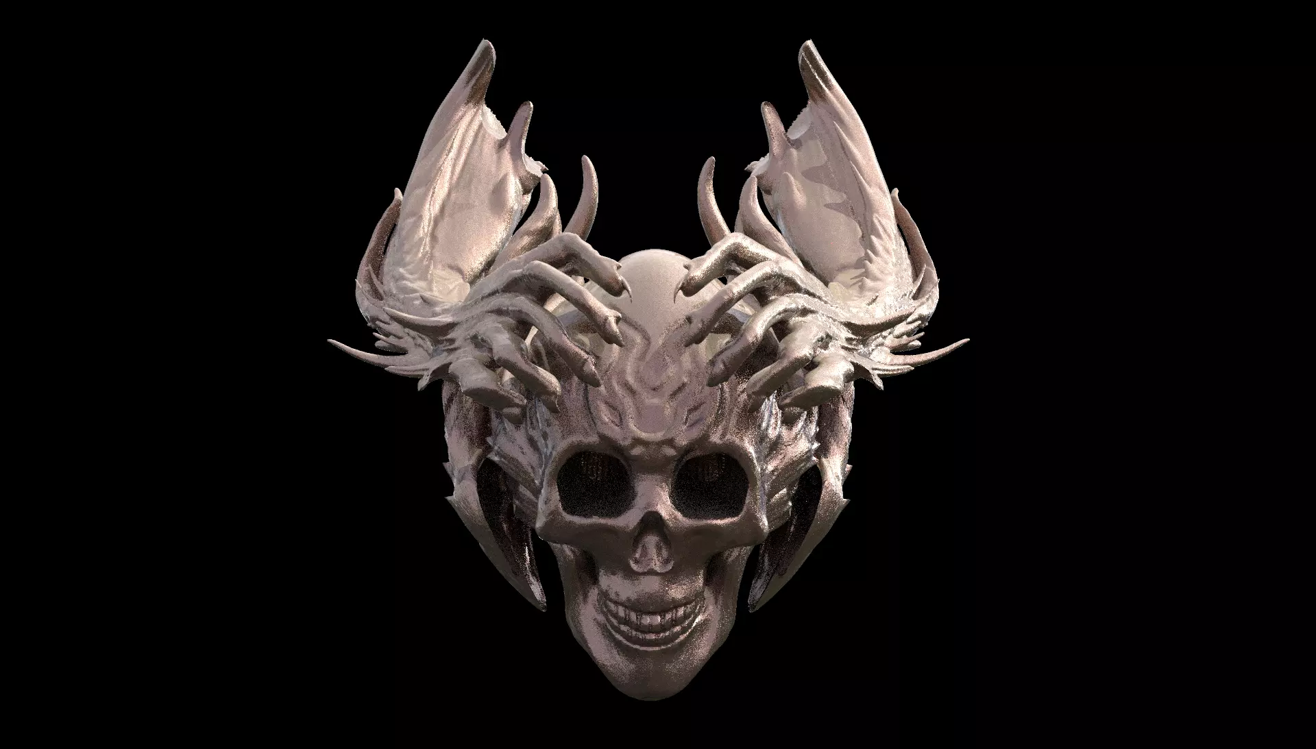 Skeleton Depths crown hell version 3D model_0