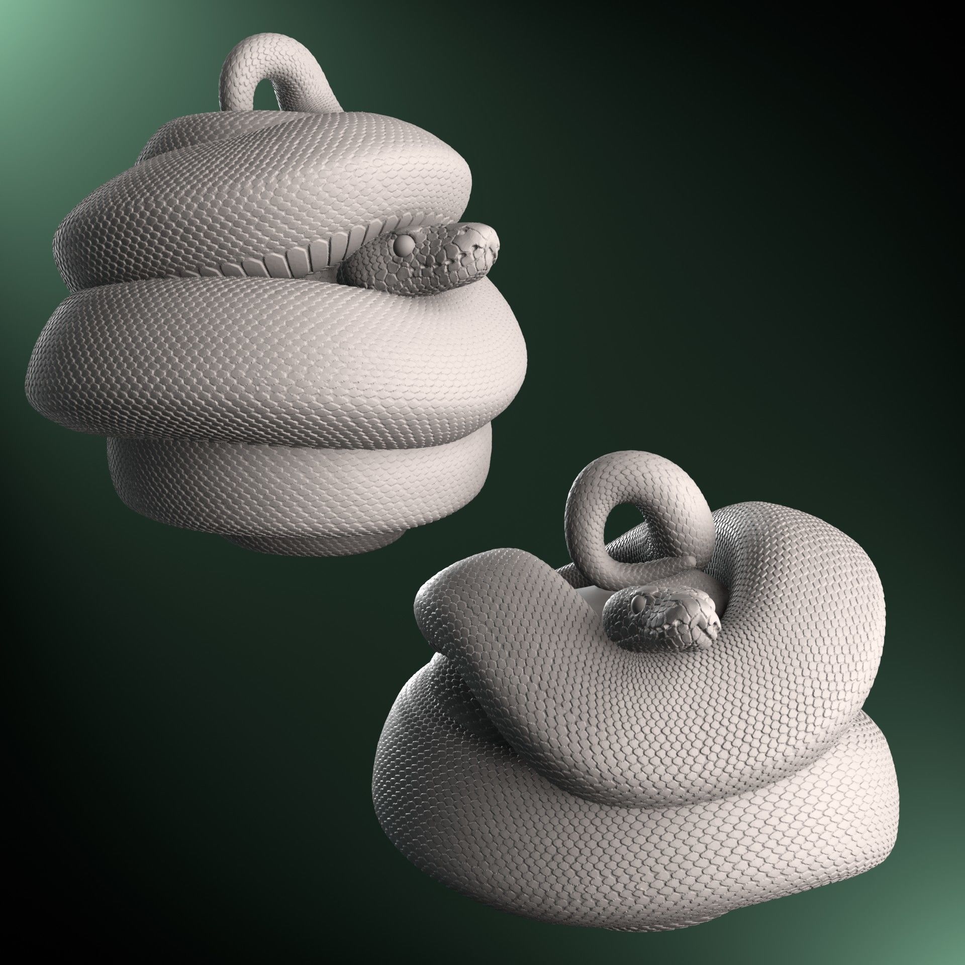 Ball Python Christmas Ornament Pet Reptile 3D print model_1