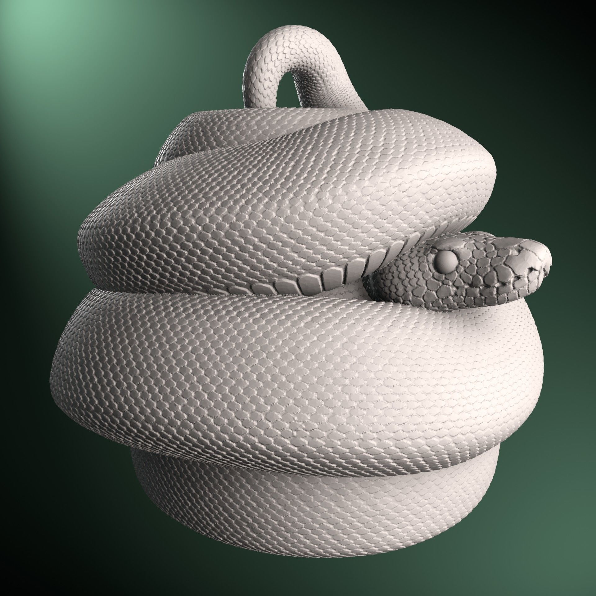 Ball Python Christmas Ornament Pet Reptile 3D print model_7