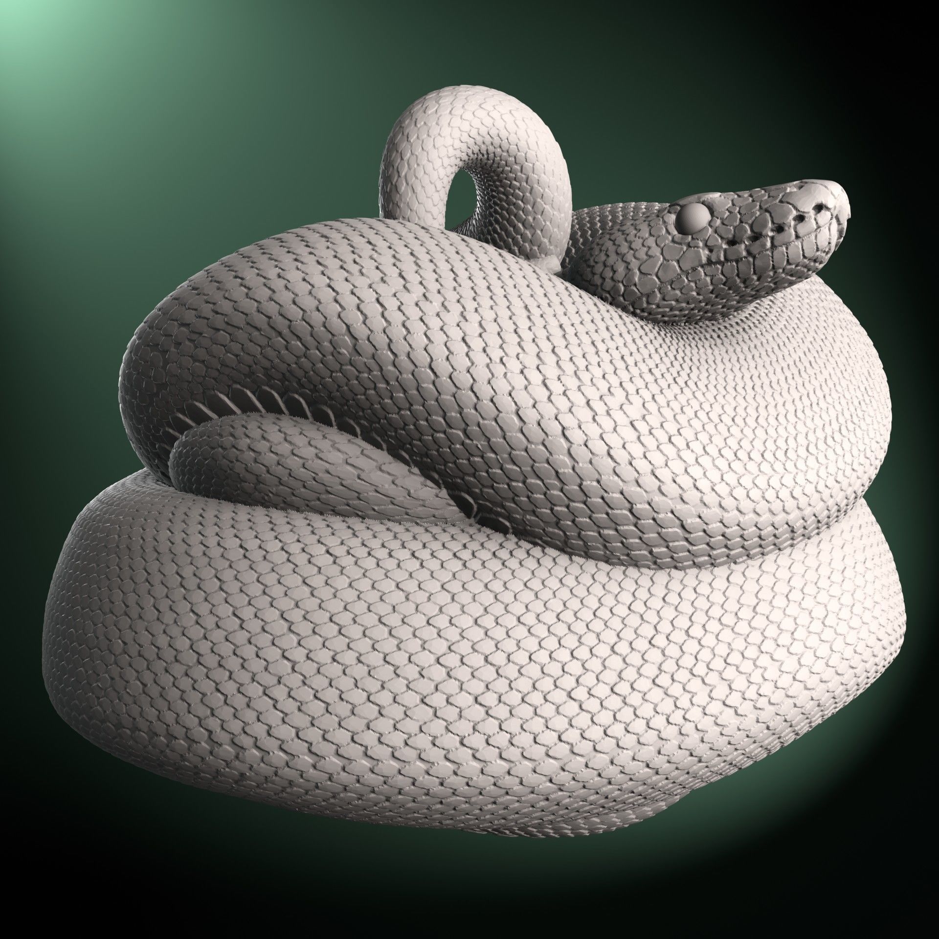 Ball Python Christmas Ornament Pet Reptile 3D print model_3