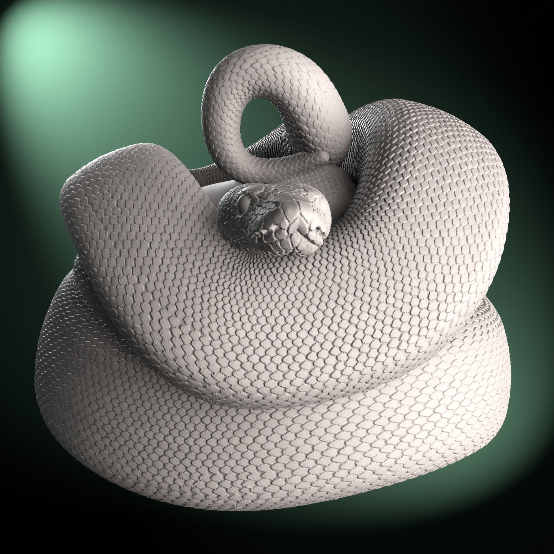 Ball Python Christmas Ornament Pet Reptile 3D print model_4