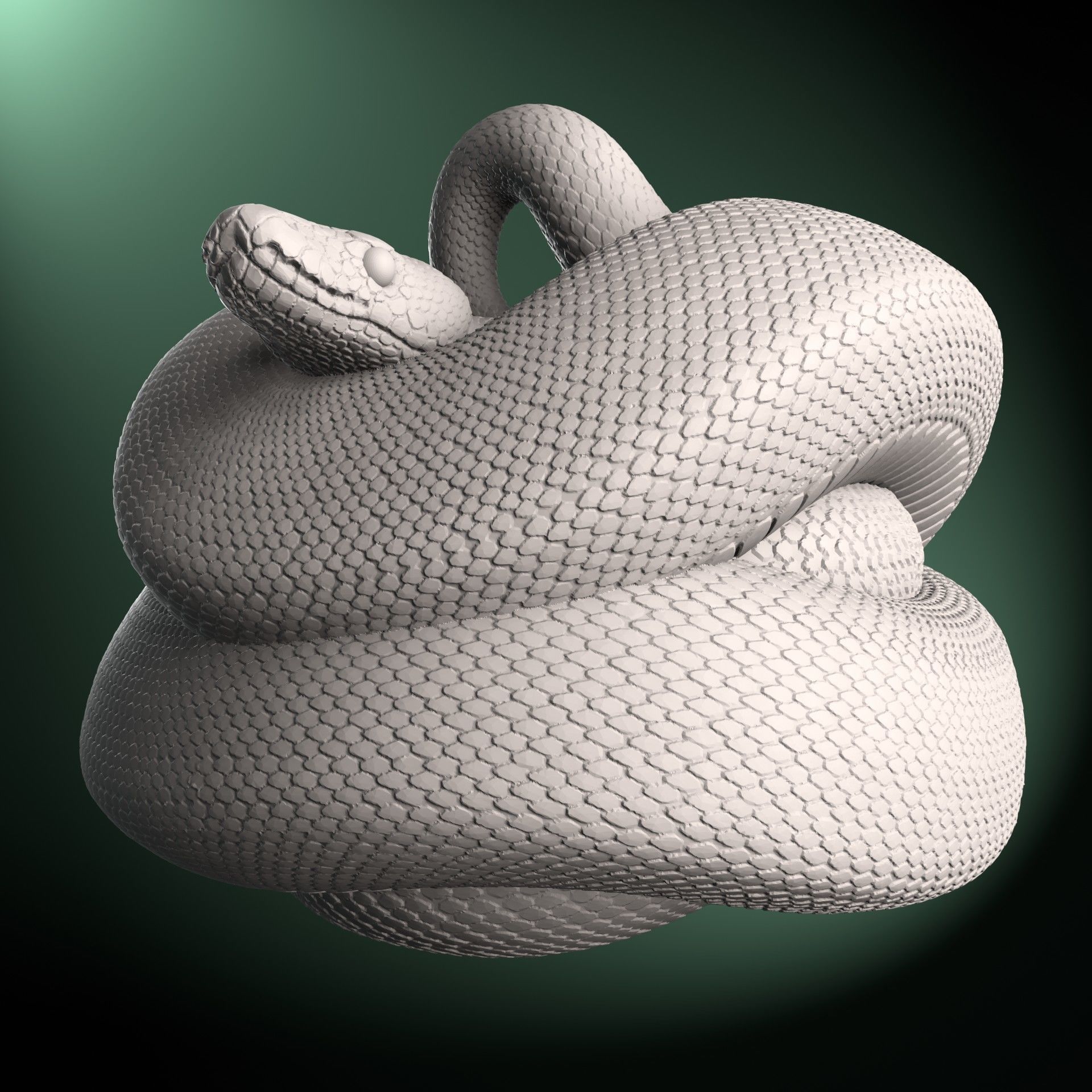 Ball Python Christmas Ornament Pet Reptile 3D print model_2