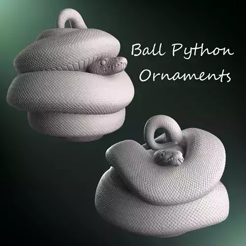 Ball Python Christmas Ornament Pet Reptile 3D print model
