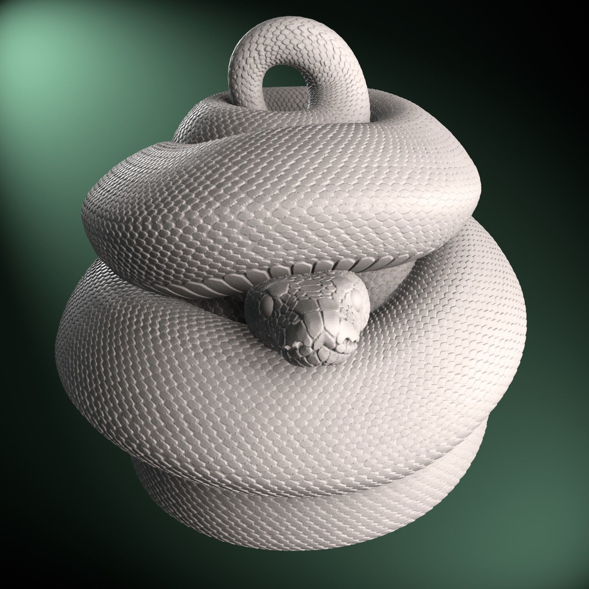 Ball Python Christmas Ornament Pet Reptile 3D print model_6