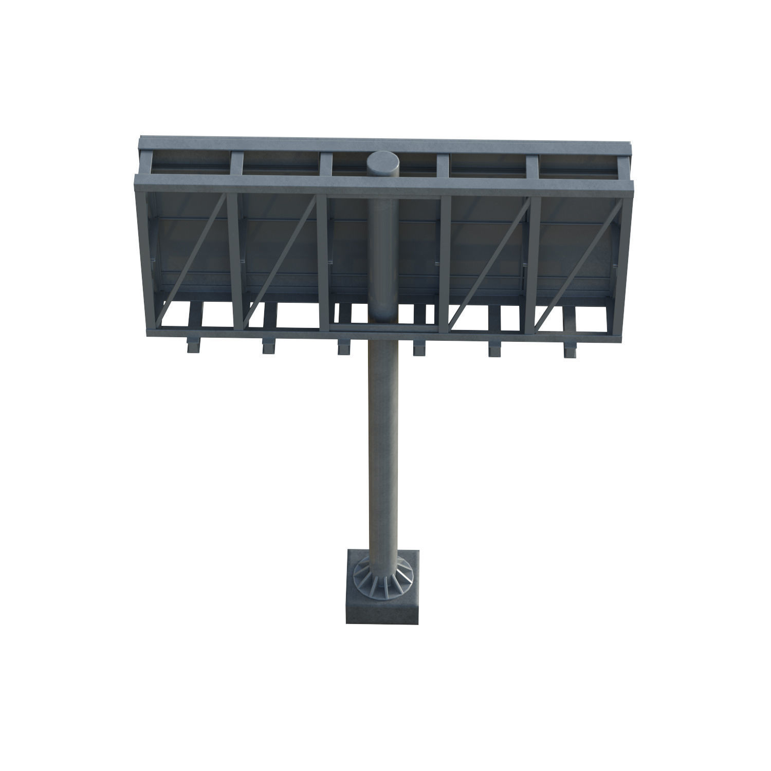 Highway Sign 01 Low-poly 3D model_8