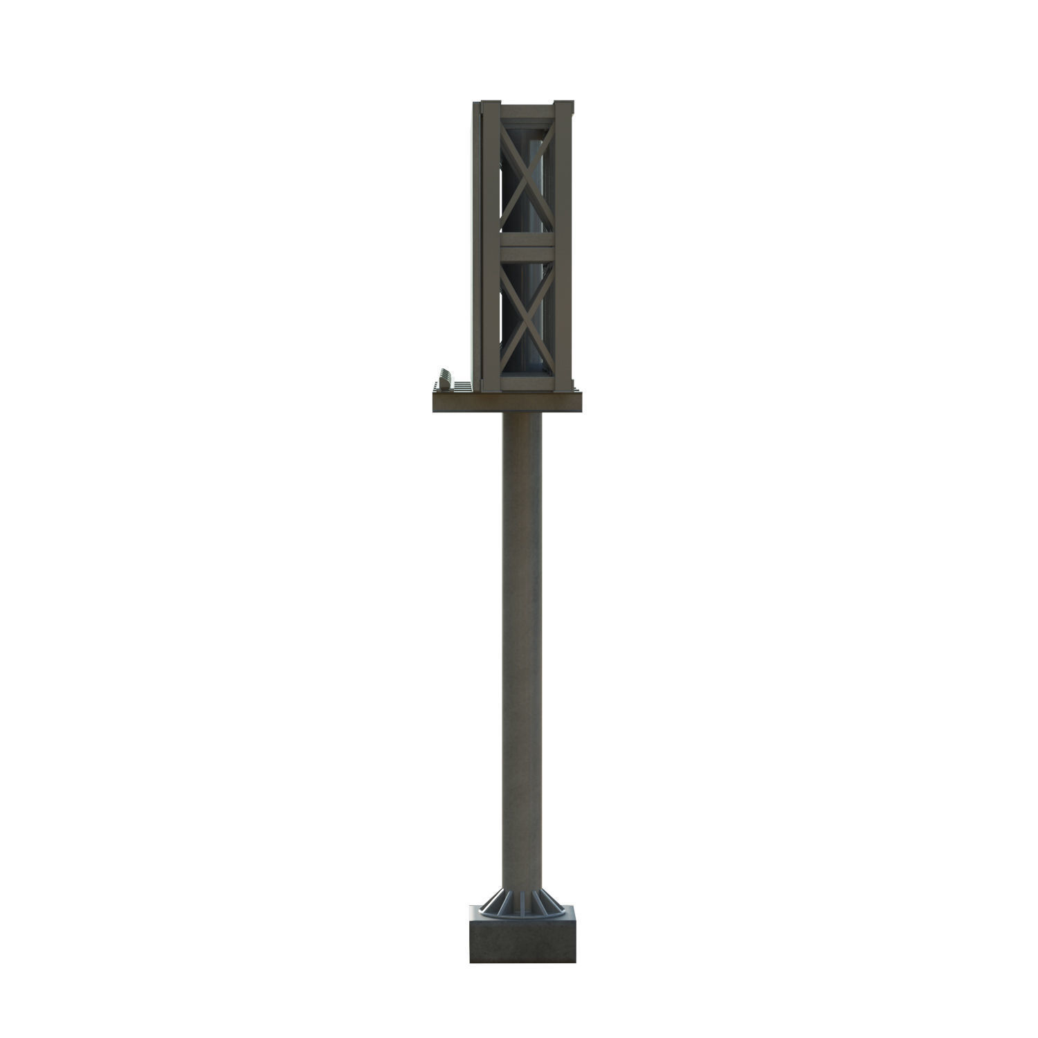 Highway Sign 01 Low-poly 3D model_10