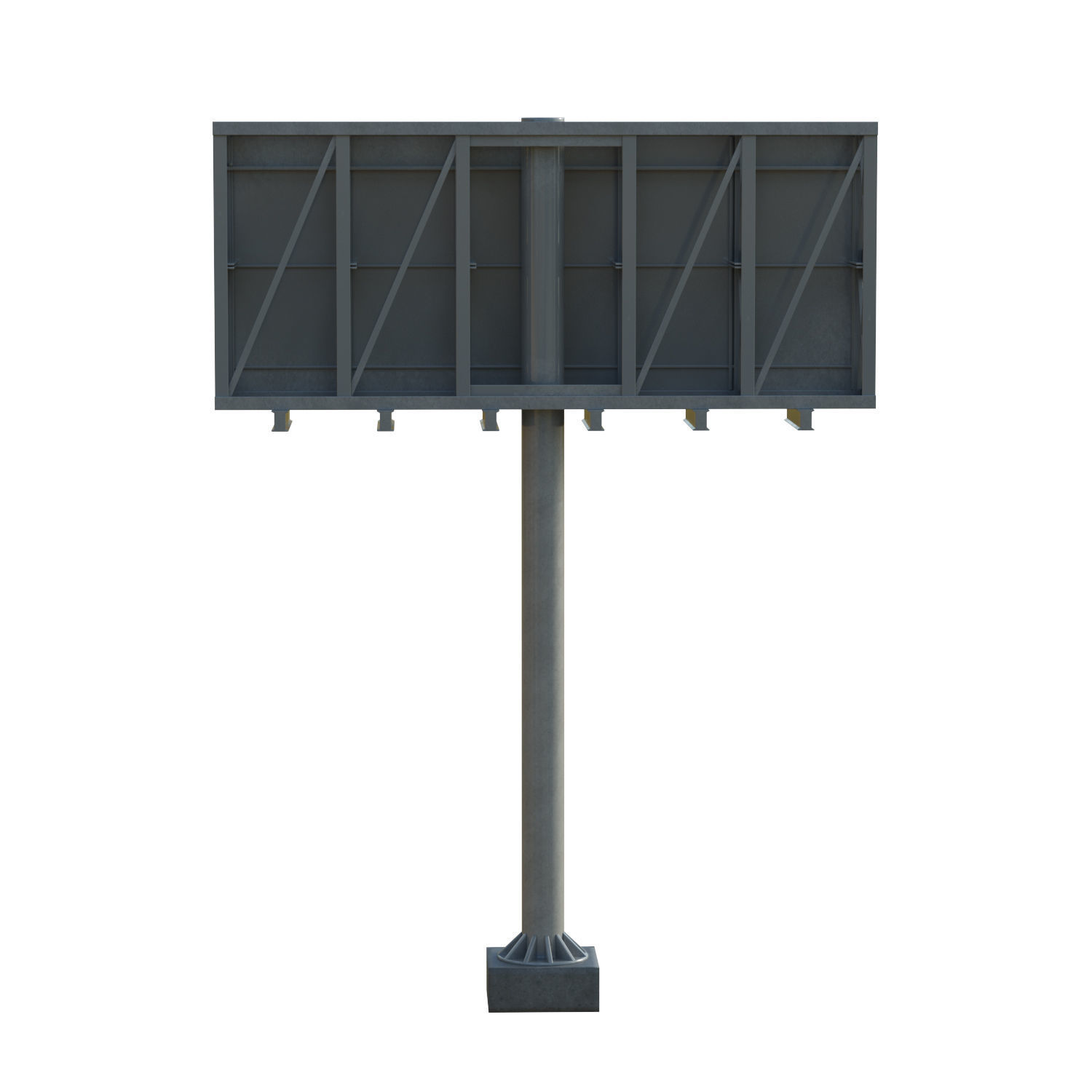 Highway Sign 01 Low-poly 3D model_7