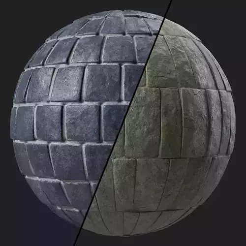 Stone Wall Materials 83- Decorative Slat Stone wall Pbr Seamless