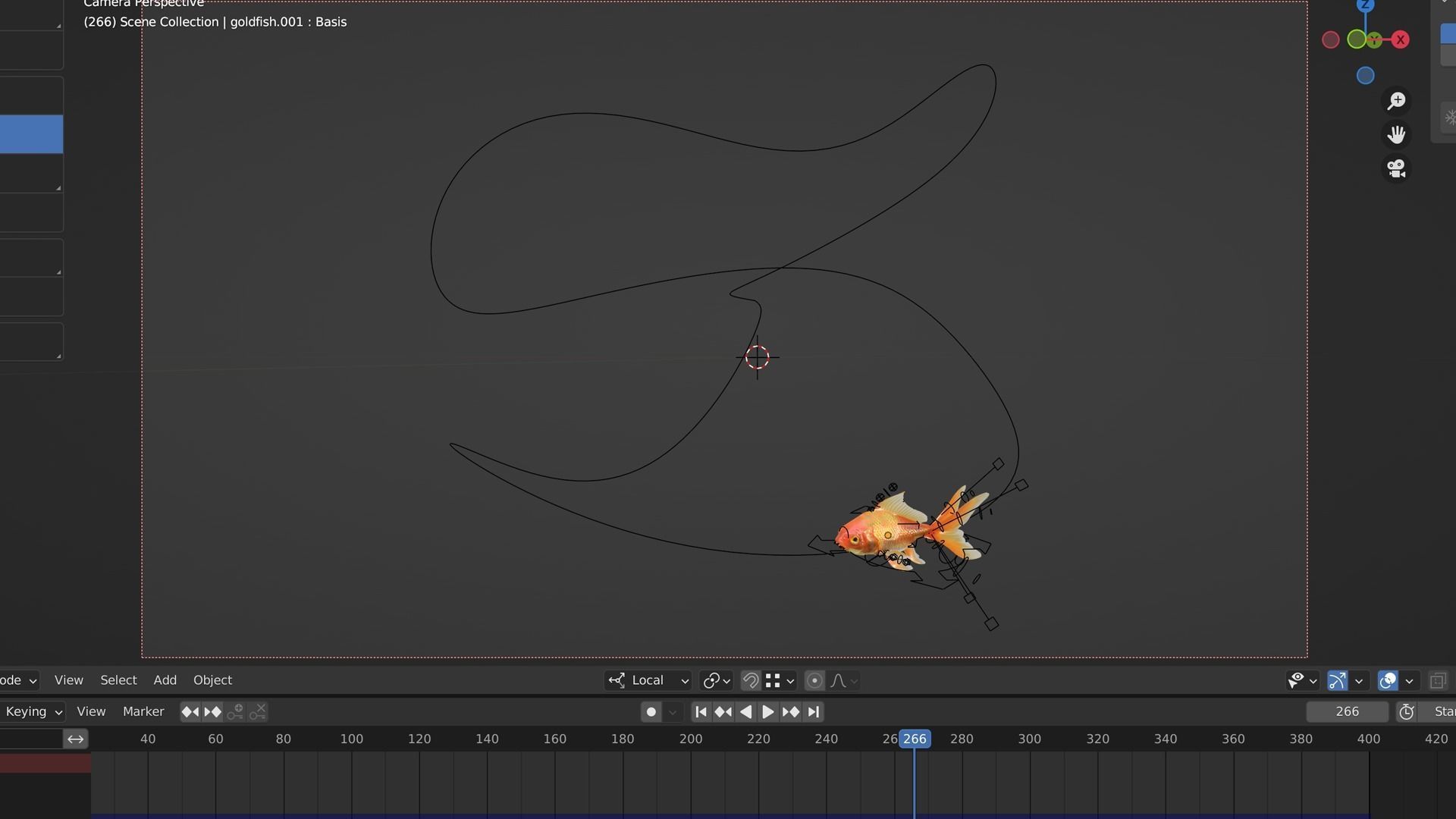 Goldfish Low-poly 3D model_2