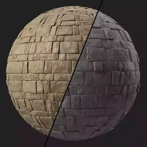 Stone Wall Materials 84- Decorative Slat Stone wall Pbr 