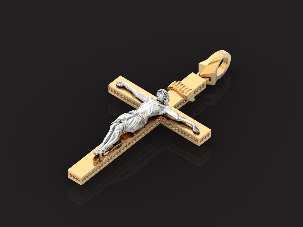 cross orthodox with the crucifix of jesus 993 3D print model_12