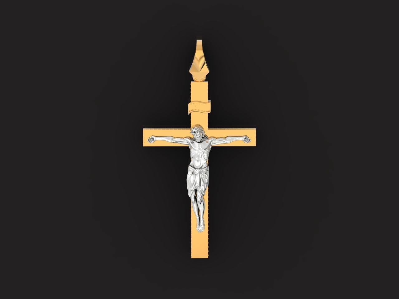 cross orthodox with the crucifix of jesus 993 3D print model_15